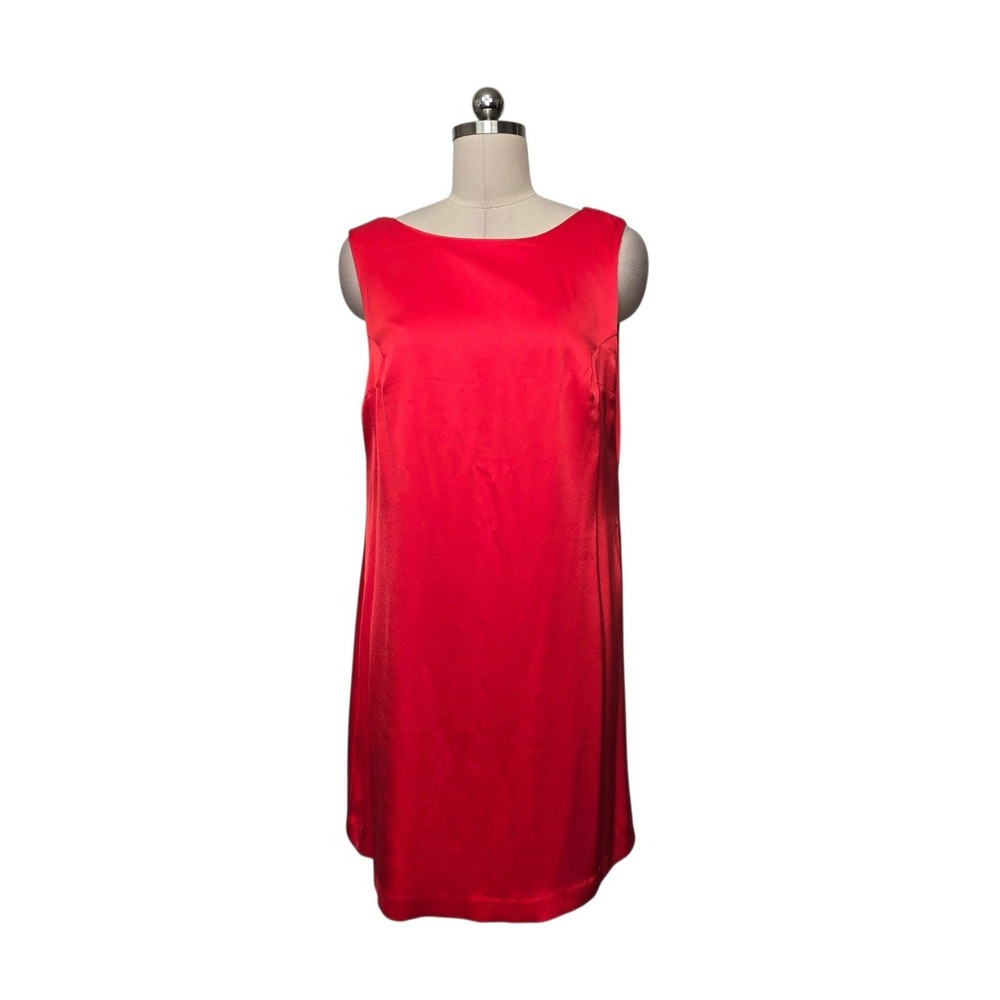 Alice + Olivia Bright Poppy Red Cowl Back Shift Dress CC112084505P XL NWT